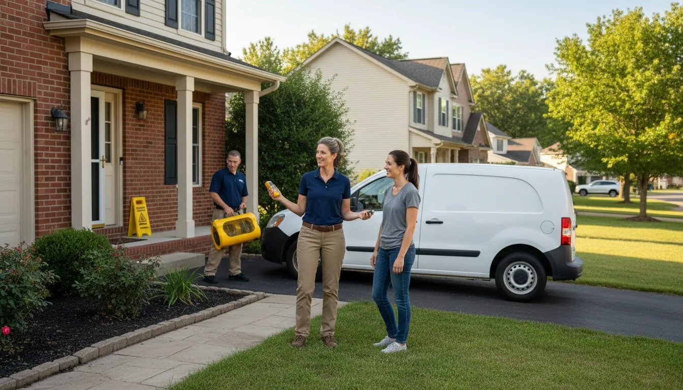 Residential water damage restoration in Booneville, MS